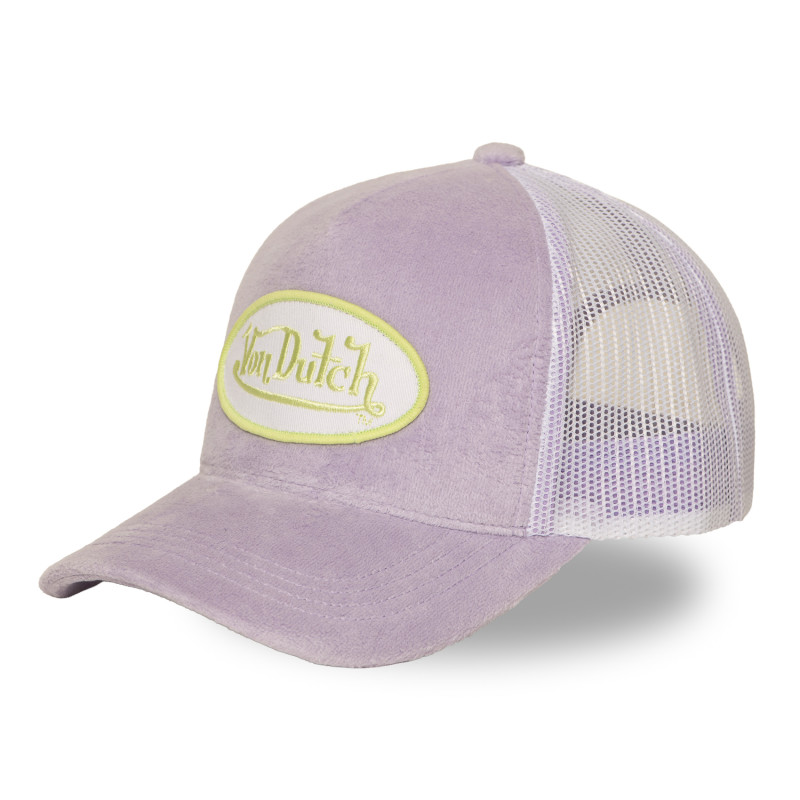 Casquette Violette Trucker Snapback en Velours KYLIE | Vondutch