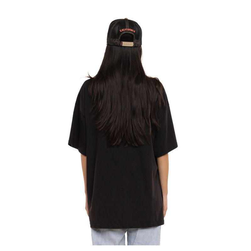 Tee Shirt Noir coupe Relaxed fit Col rond WOLF | Femme - Vondutch