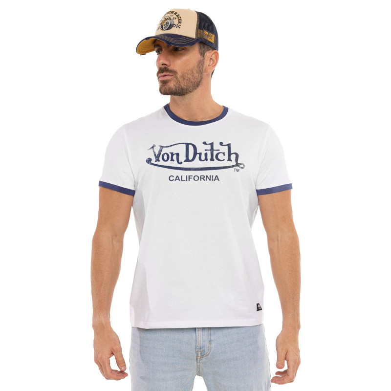 Tee Shirt Blanc coupe Régular Col rond BLAST | Homme - Vondutch