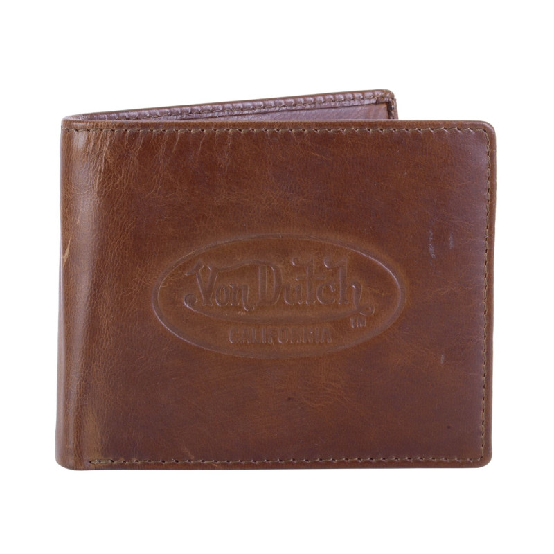 Portefeuille en cuir véritable Blae 2 volets 9x11 cm