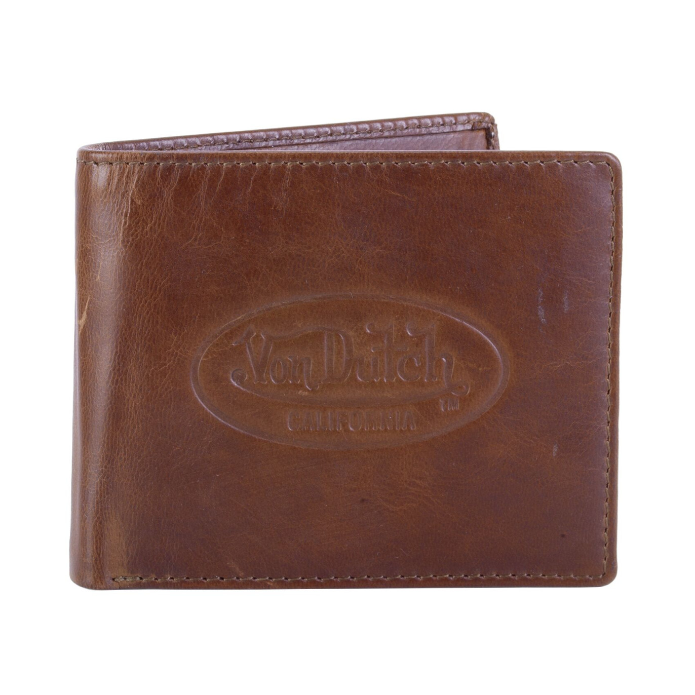 Portefeuille en cuir véritable Blae 2 volets 9x11 cm