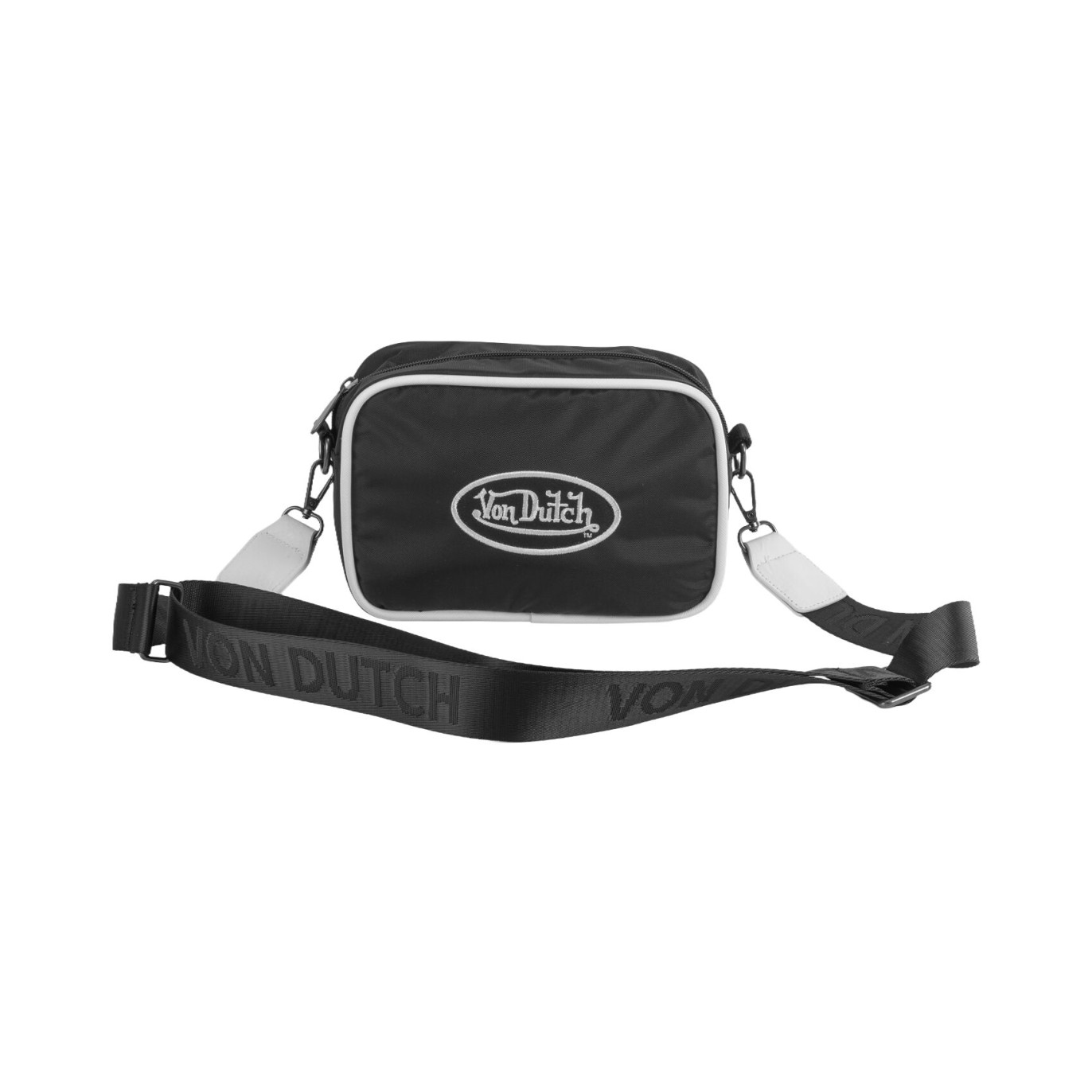 Sacoche en nylon avec patch brodé bandoulière réglable amovible 14x21