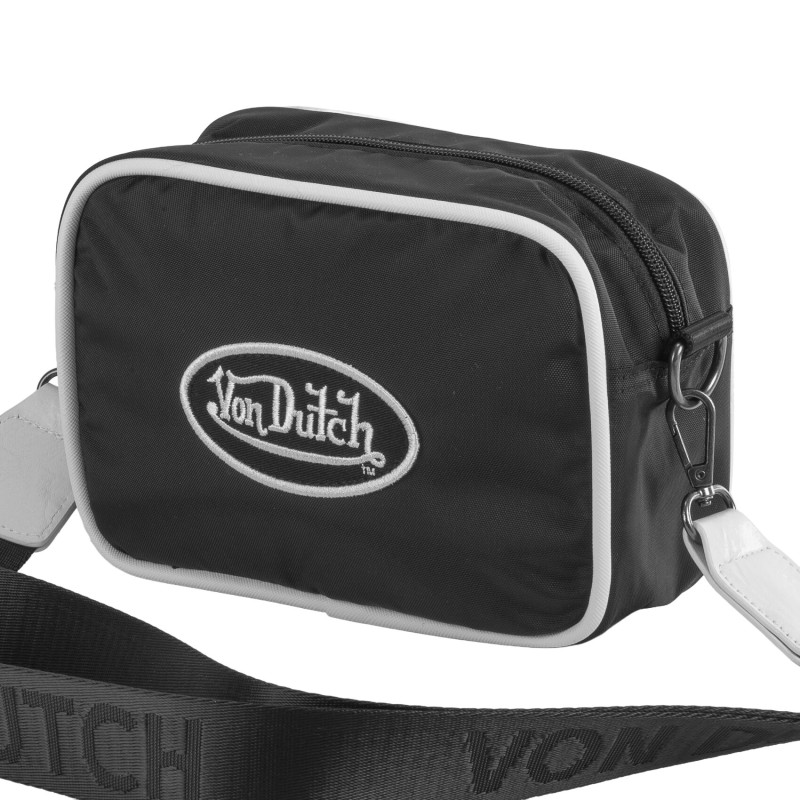 Sacoche en nylon avec patch brodé bandoulière réglable amovible 14x21