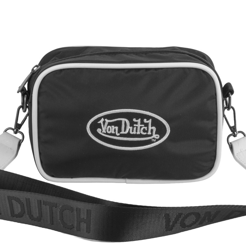 Sacoche en nylon avec patch brodé bandoulière réglable amovible 14x21