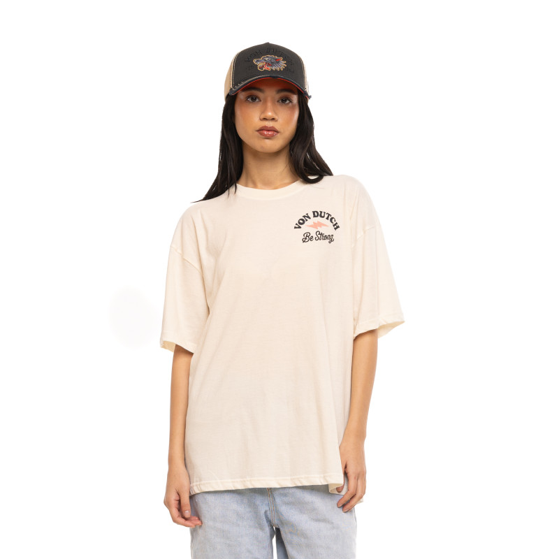 Tee Shirt Rose coupe Oversize Col rond SNAKE | Femme - Vondutch | Von Dutch