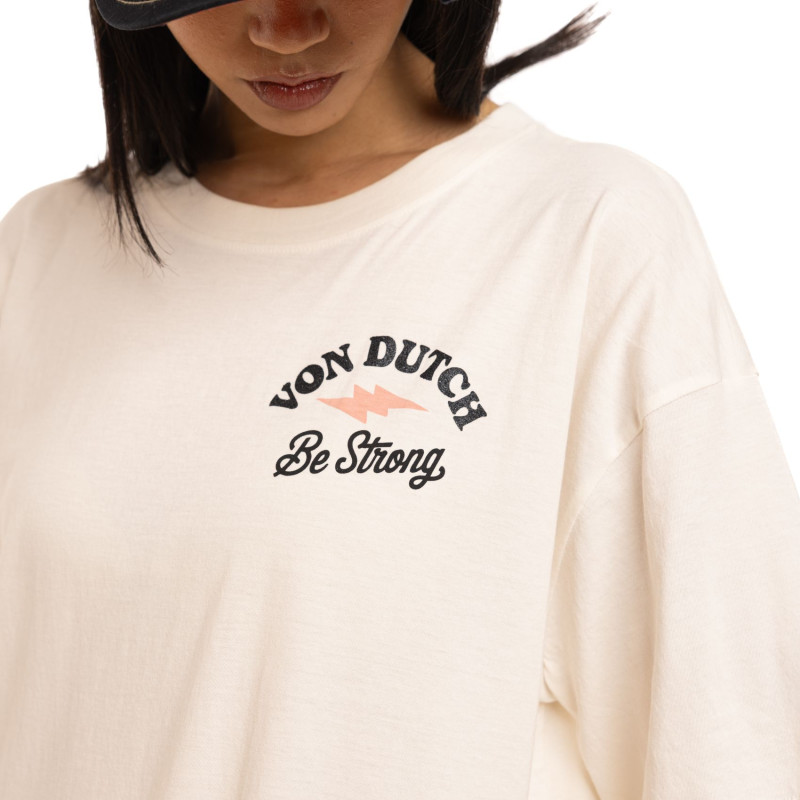 Tee Shirt Rose coupe Oversize Col rond SNAKE | Femme - Vondutch