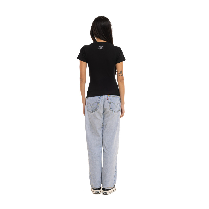 Tee Shirt Noir coupe Slim Col rond FLASH | Femme - Vondutch | Von Dutch