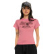 Tee Shirt Rose coupe Slim Col rond LUCY | Femme - Vondutch | Von Dutch