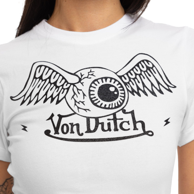 Tee Shirt Blanc coupe Slim Col rond LUCY | Femme - Vondutch