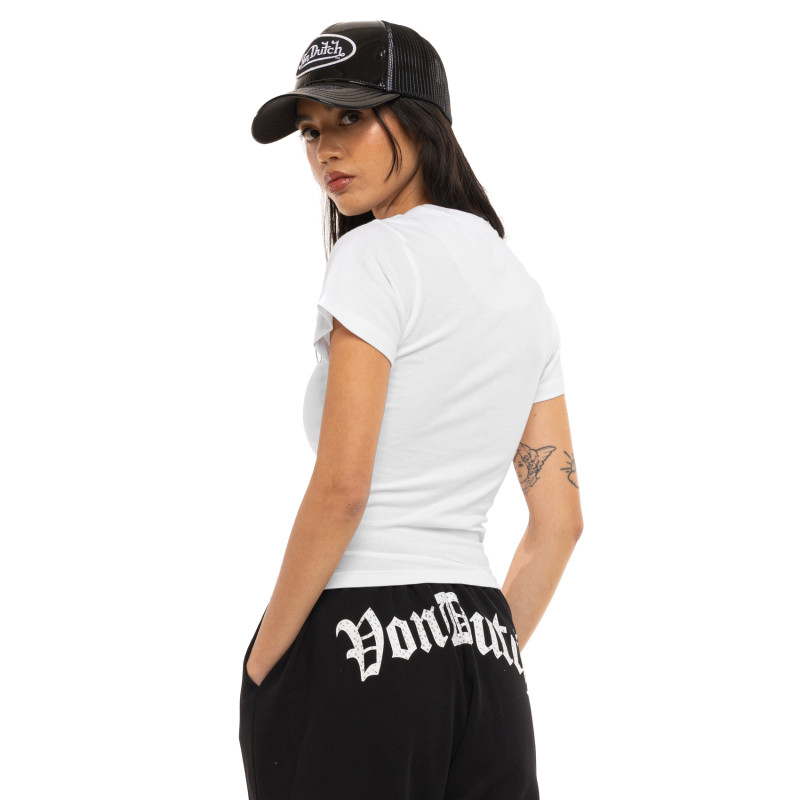 Tee Shirt Blanc coupe Slim Col rond LUCY | Femme - Vondutch