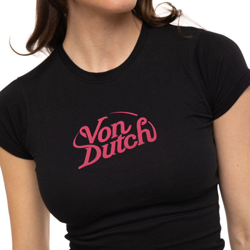 Tee Shirt Noir coupe Slim Col rond MRK | Femme - Vondutch