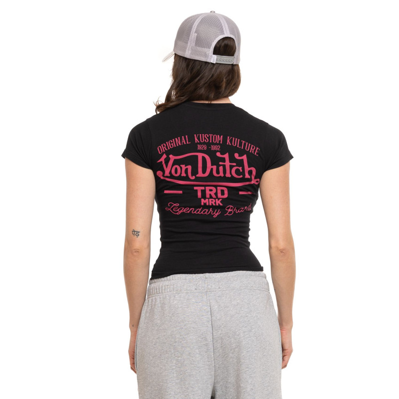 Tee Shirt Noir coupe Slim Col rond MRK | Femme - Vondutch | Von Dutch