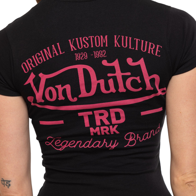 Tee Shirt Noir coupe Slim Col rond MRK | Femme - Vondutch | Von Dutch
