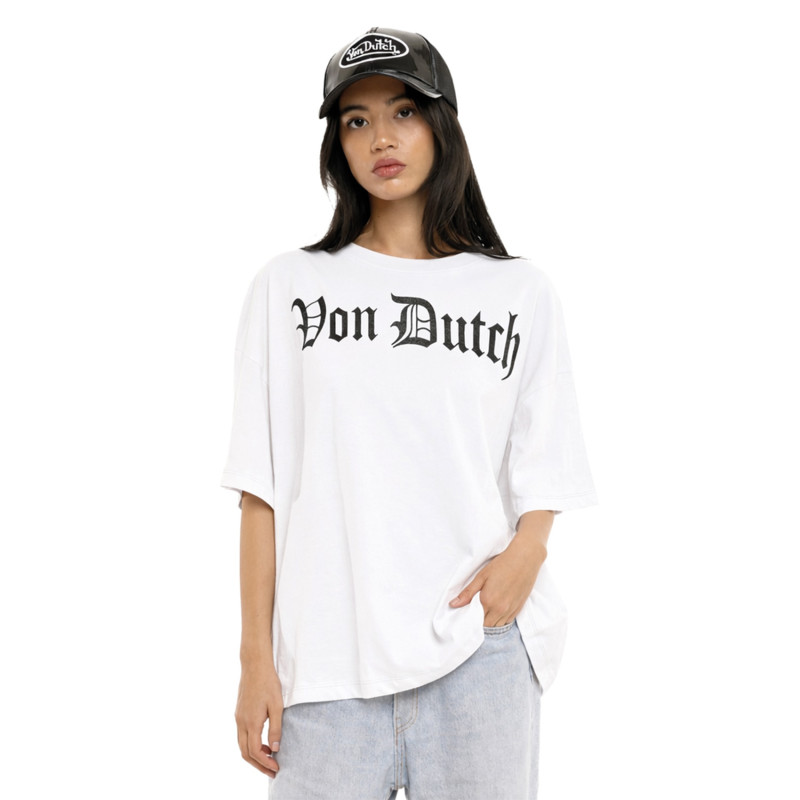 Tee Shirt Blanc coupe Oversize Col rond VANESS | Femme - Vondutch
