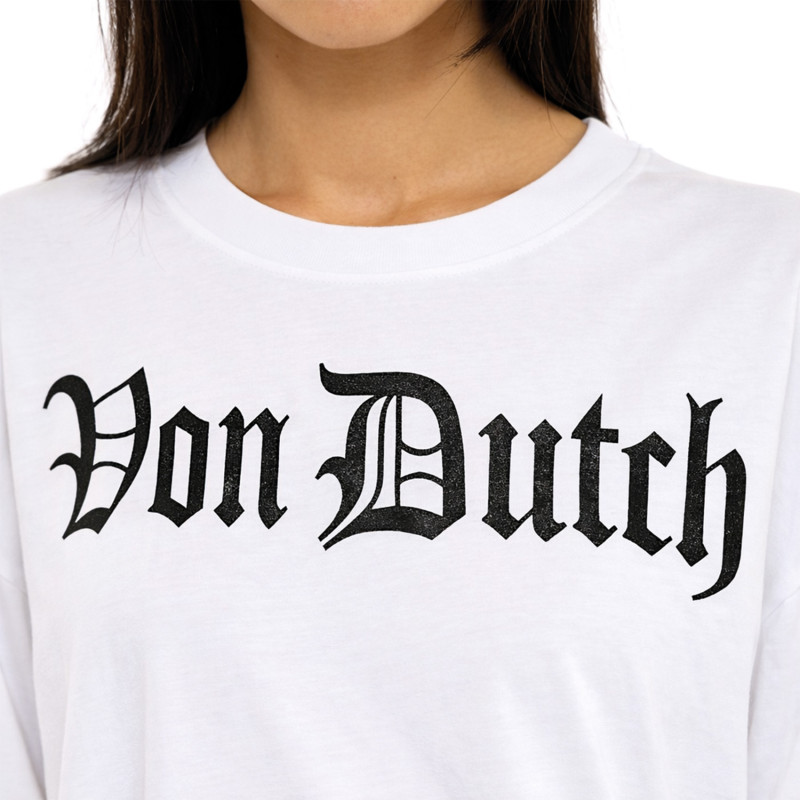 Tee Shirt Blanc coupe Oversize Col rond VANESS | Femme - Vondutch