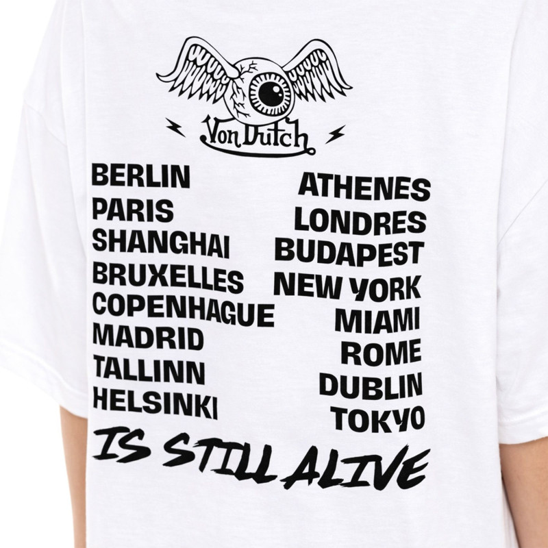 Tee Shirt Blanc coupe Oversize Col rond VANESS | Femme - Vondutch