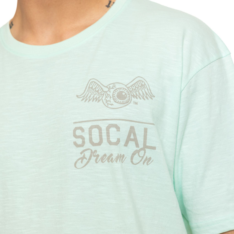 Tee Shirt Vert coupe Oversize Col rond effet Flammé DREAM | Homme - Vondutch