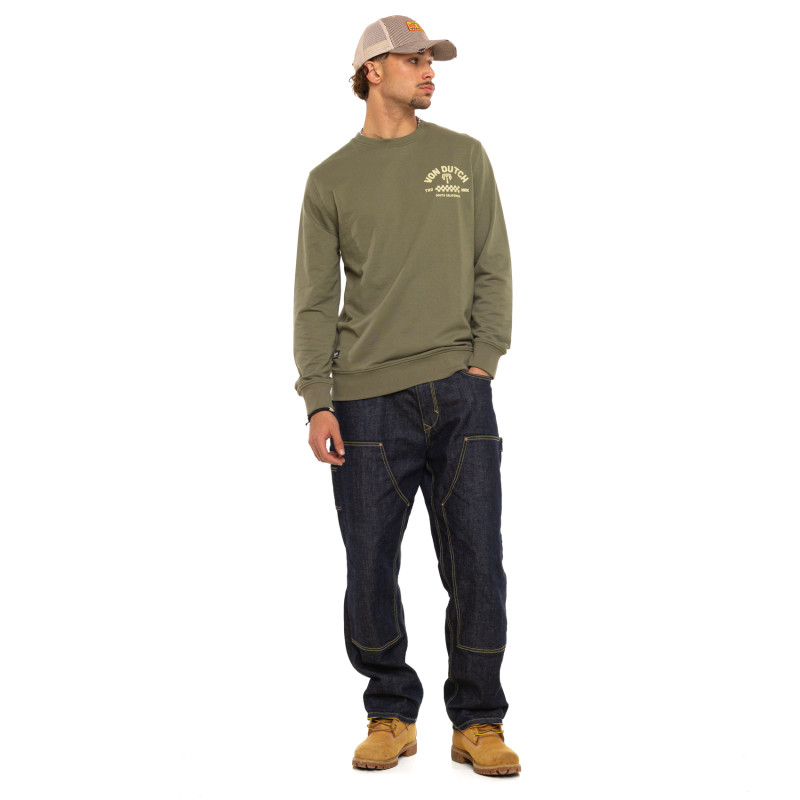 Sweat homme col rond en french terry Curve