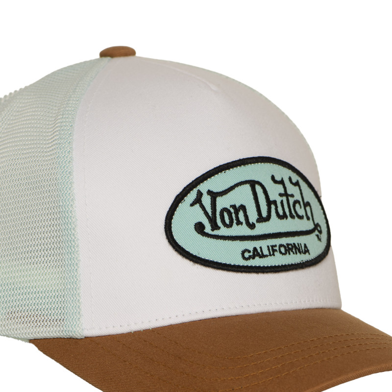 Casquette Vondutch Blanche Trucker Strapback / Boucle LOFB