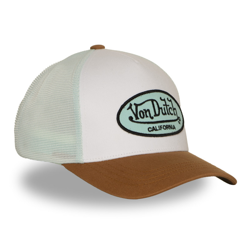 Casquette Vondutch Blanche Trucker Strapback / Boucle LOFB