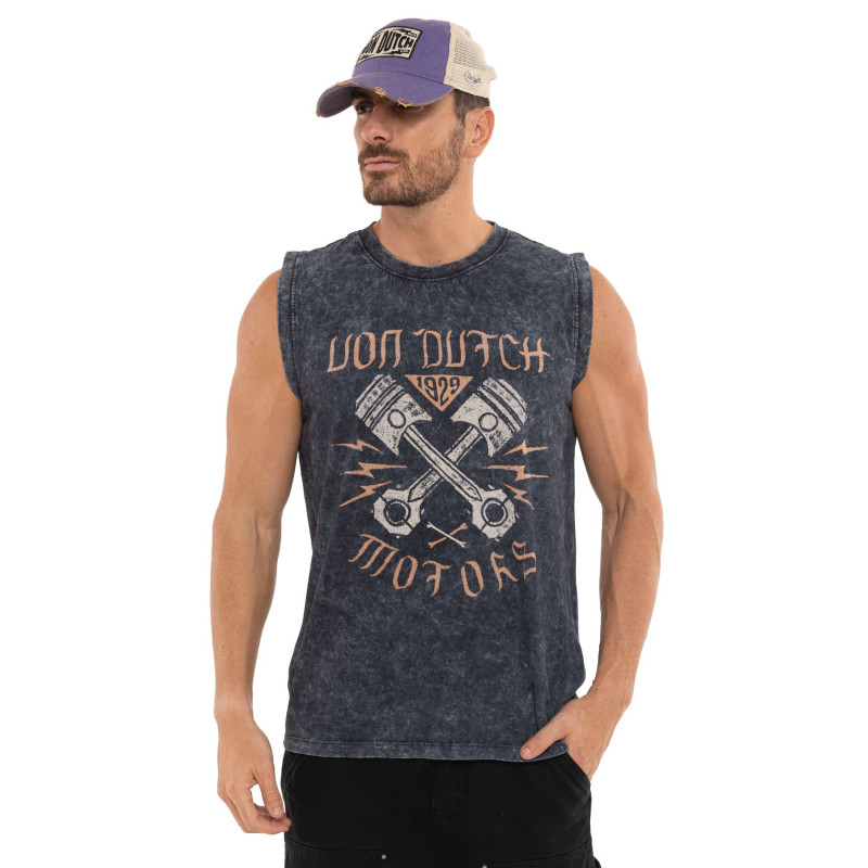 Tee Shirt Gris coupe Regular Col rond effet Délavé SEPT | Vondutch