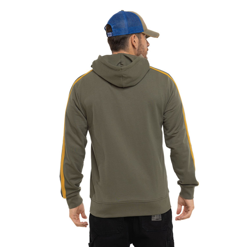 Sweat à capuche Zippé Kaki RACER | Homme - Vondutch