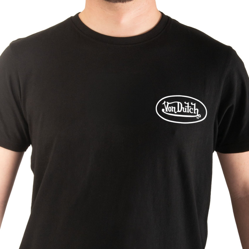 Tee Shirt Noir coupe Régular Col rond LOG Homme | Vondutch