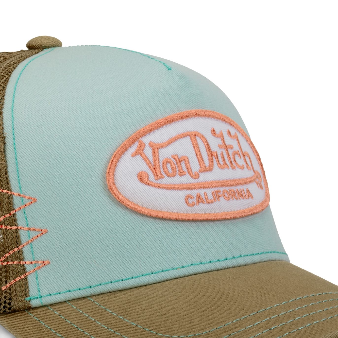 Casquette Vondutch Marron Trucker Snapback effet Usé USED | Vondutch