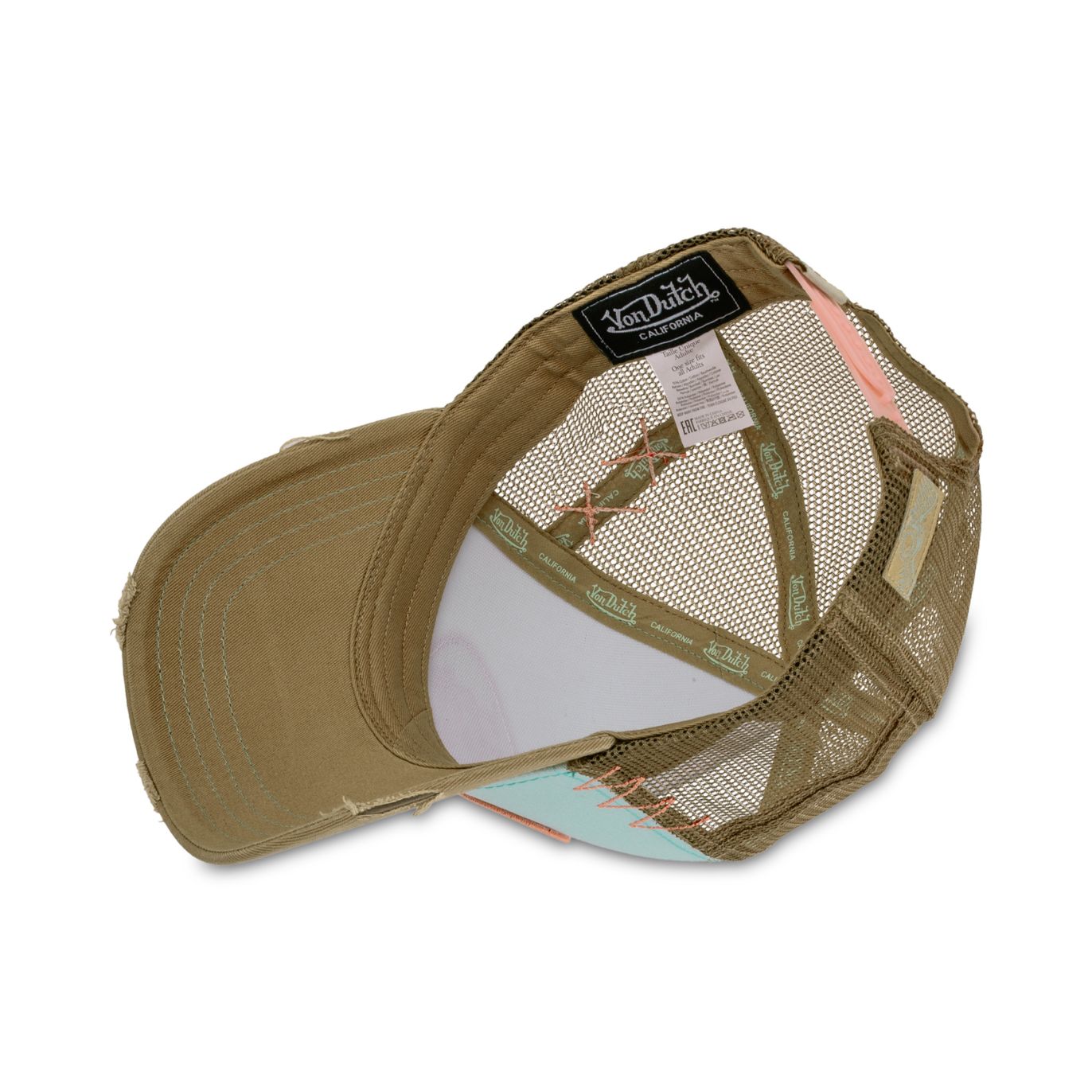 Casquette Vondutch Marron Trucker Snapback effet Usé USED | Vondutch