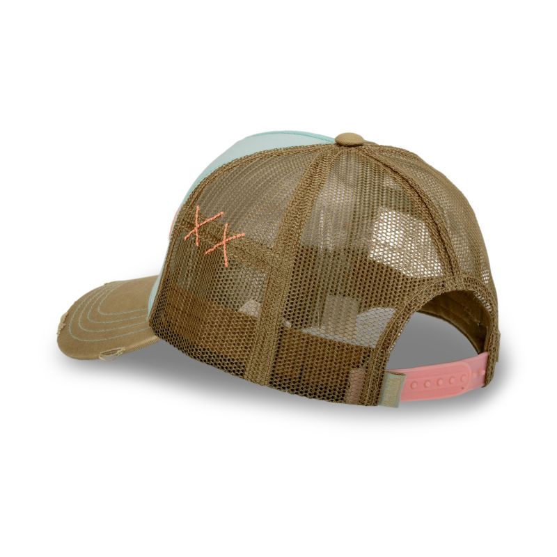 Casquette Vondutch Marron Trucker Snapback effet Usé USED | Vondutch