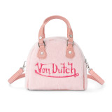 Sac bowling avec bandoulière effet fourrure avec broderie | Von Dutch