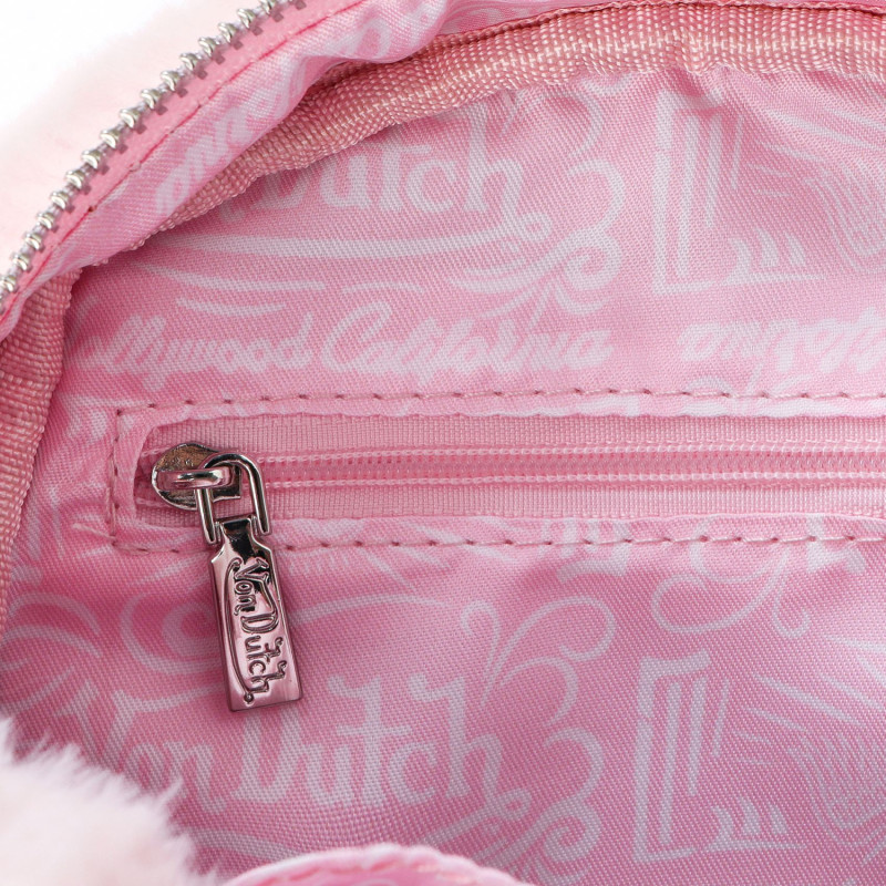 Sac bowling avec bandoulière effet fourrure avec broderie | Von Dutch