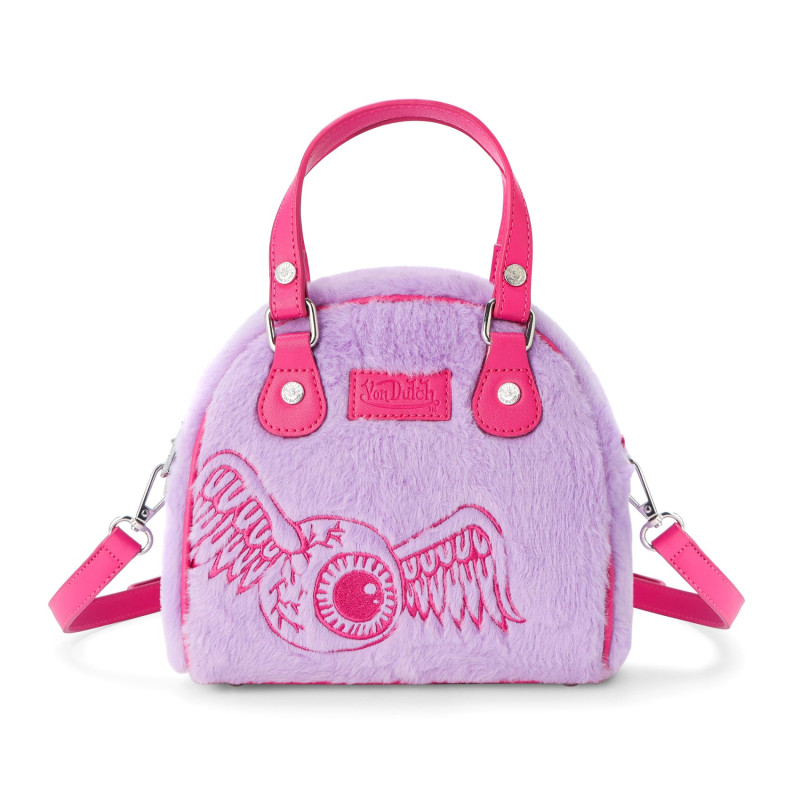 Sac bowling avec bandoulière effet fourrure avec broderie | Von Dutch