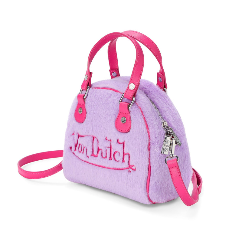 Sac bowling avec bandoulière effet fourrure avec broderie | Von Dutch