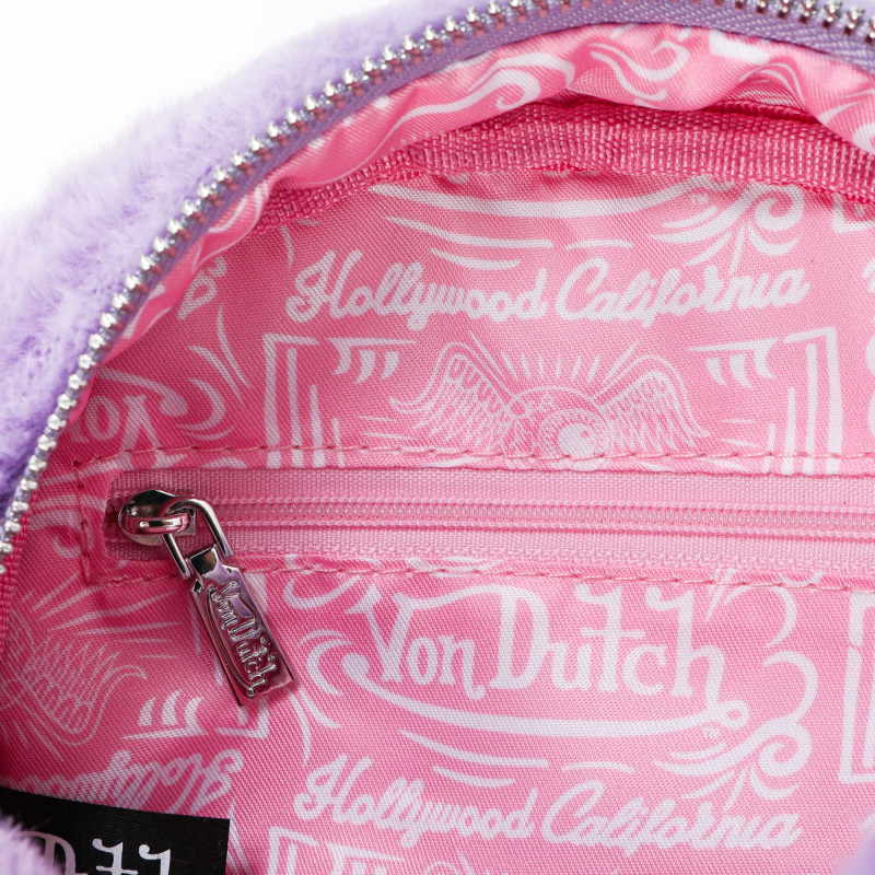 Sac bowling avec bandoulière effet fourrure avec broderie | Von Dutch