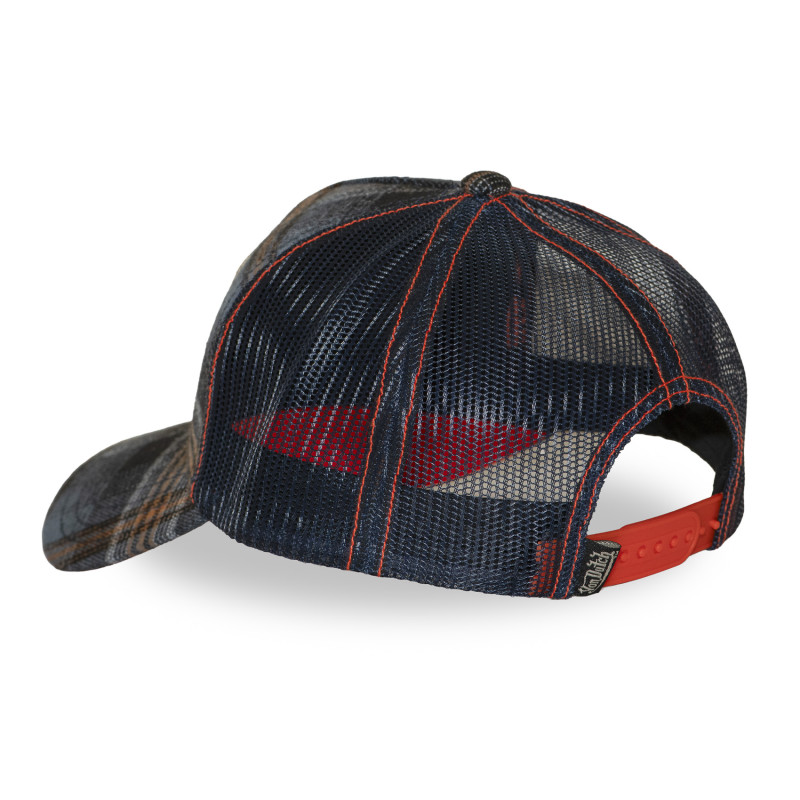 Casquette baseball  à carreaux avec patch | Von Dutch