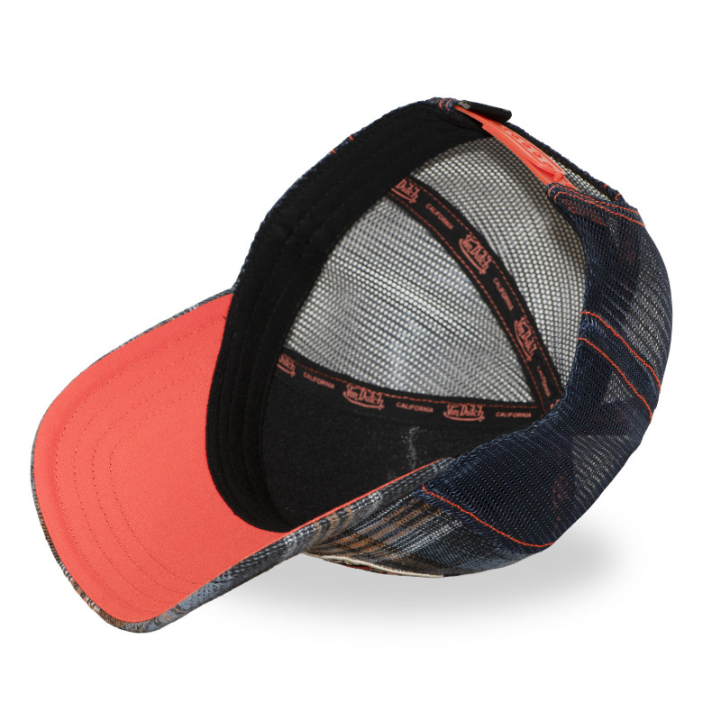 Casquette baseball  à carreaux avec patch | Von Dutch