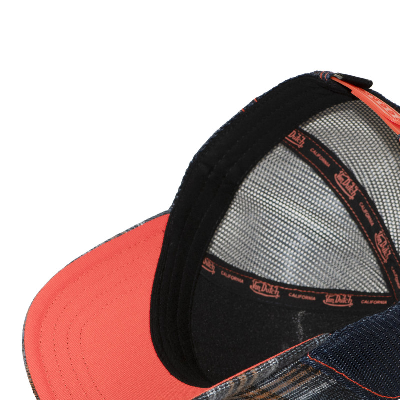 Casquette baseball  à carreaux avec patch | Von Dutch