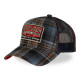 Casquette baseball  à carreaux avec patch | Von Dutch