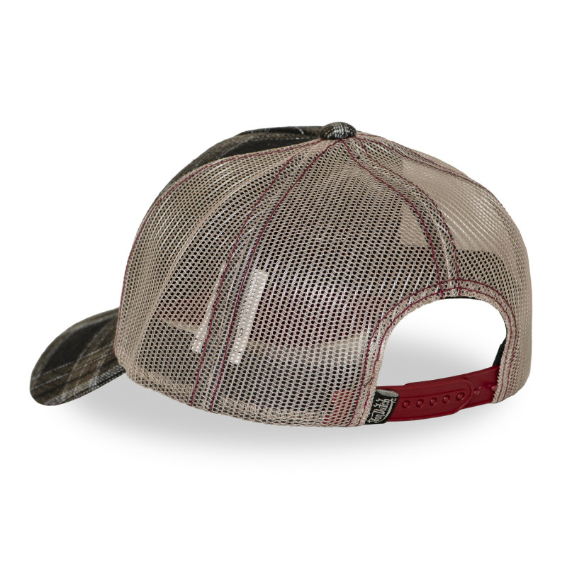 Casquette baseball  à carreaux avec filet et patch | Von Dutch