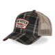 Casquette baseball  à carreaux avec filet et patch | Von Dutch