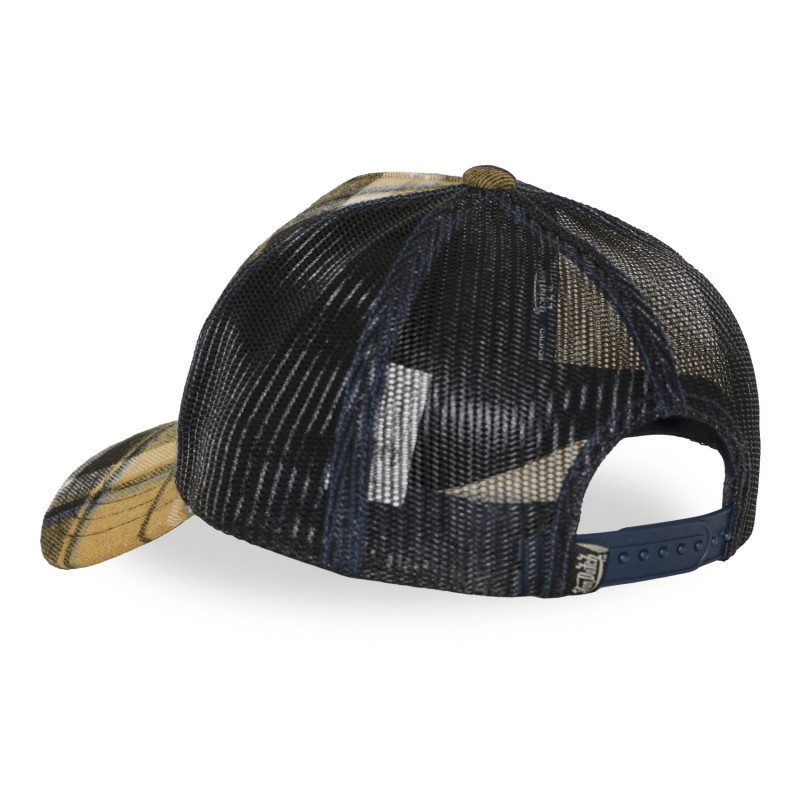 Casquette baseball  à carreaux avec filet et patch | Von Dutch