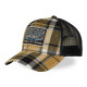 Casquette baseball  à carreaux avec filet et patch | Von Dutch