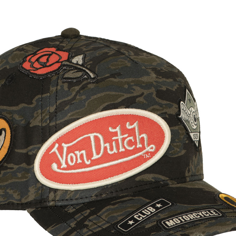 Casquette baseball effet usé avec patch Kamo Tiger | Von Dutch