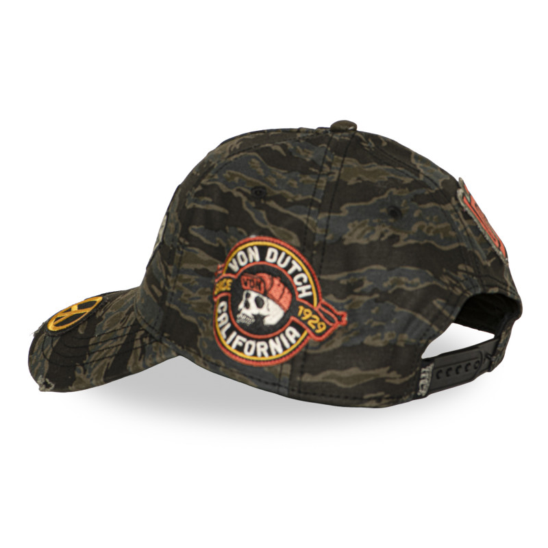 Casquette baseball effet usé avec patch Kamo Tiger | Von Dutch