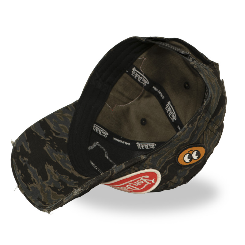 Casquette baseball effet usé avec patch Kamo Tiger | Von Dutch