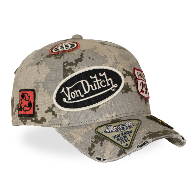 Casquette baseball effet usé avec patch Kamo Sand | Von Dutch