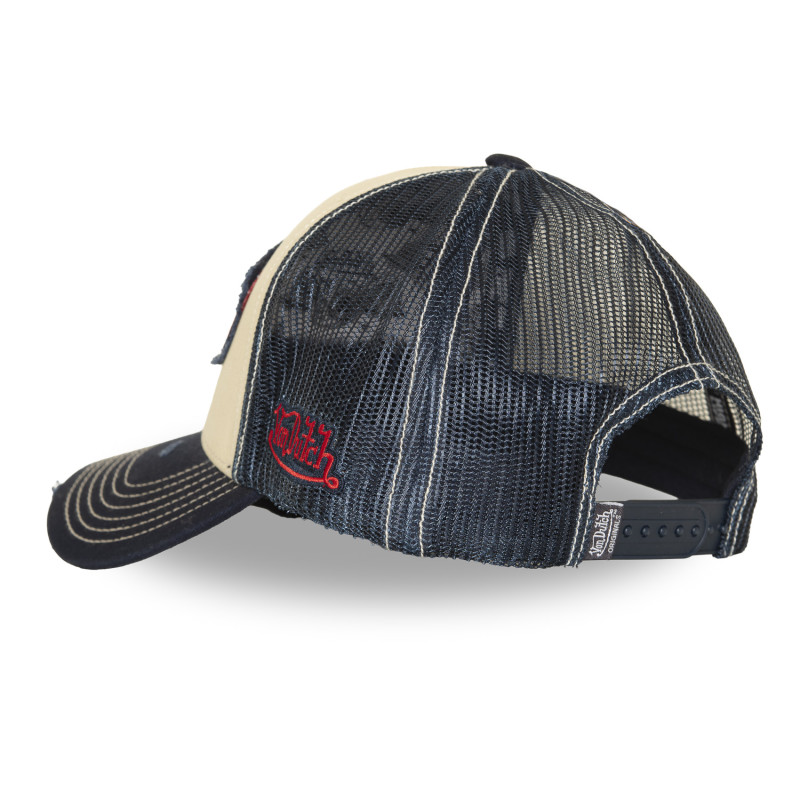 Casquette baseball homme effet usé avec filet | Von Dutch
