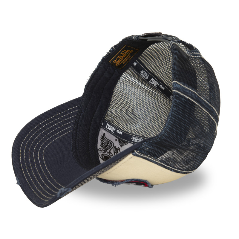Casquette baseball homme effet usé avec filet | Von Dutch