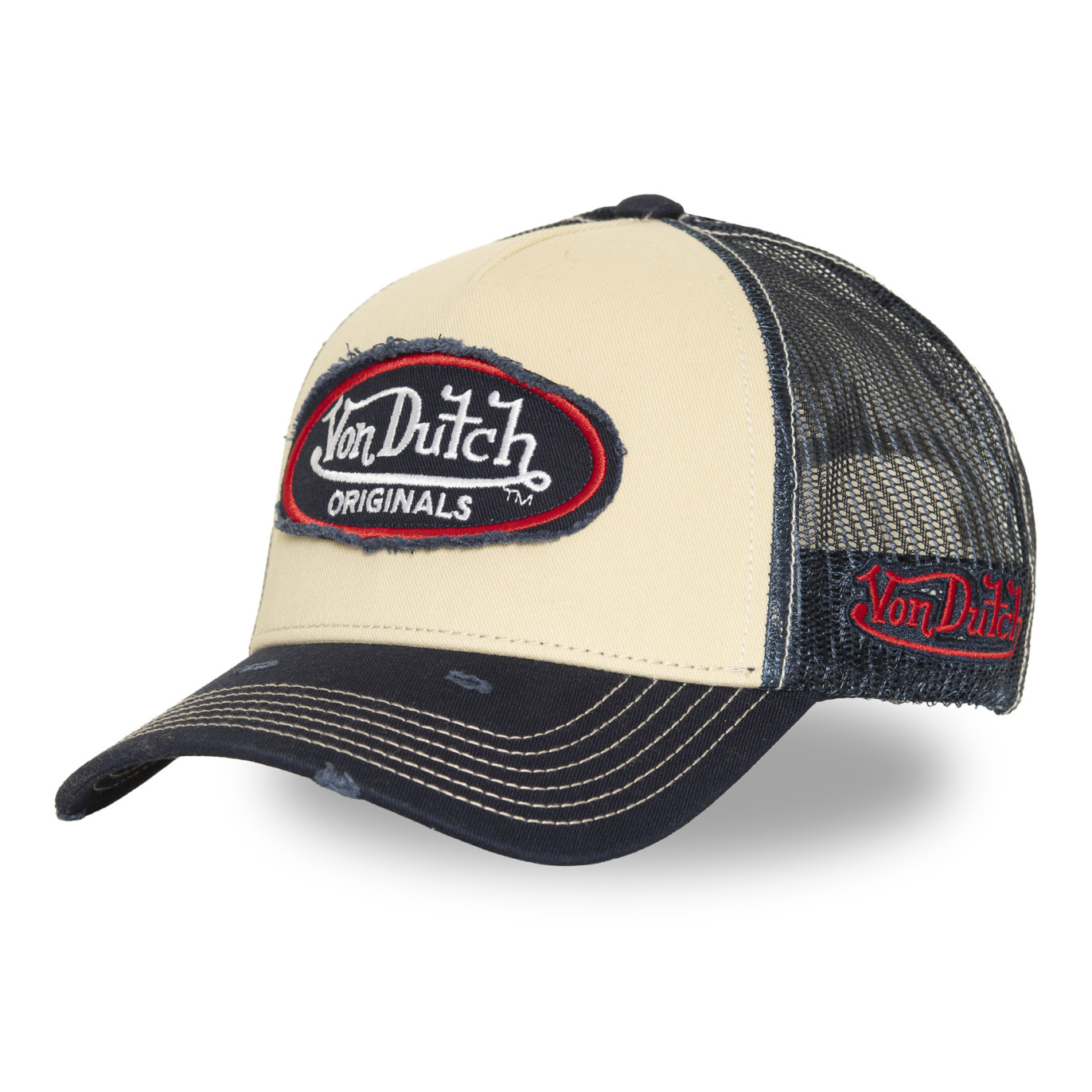 Casquette baseball homme effet usé avec filet | Von Dutch